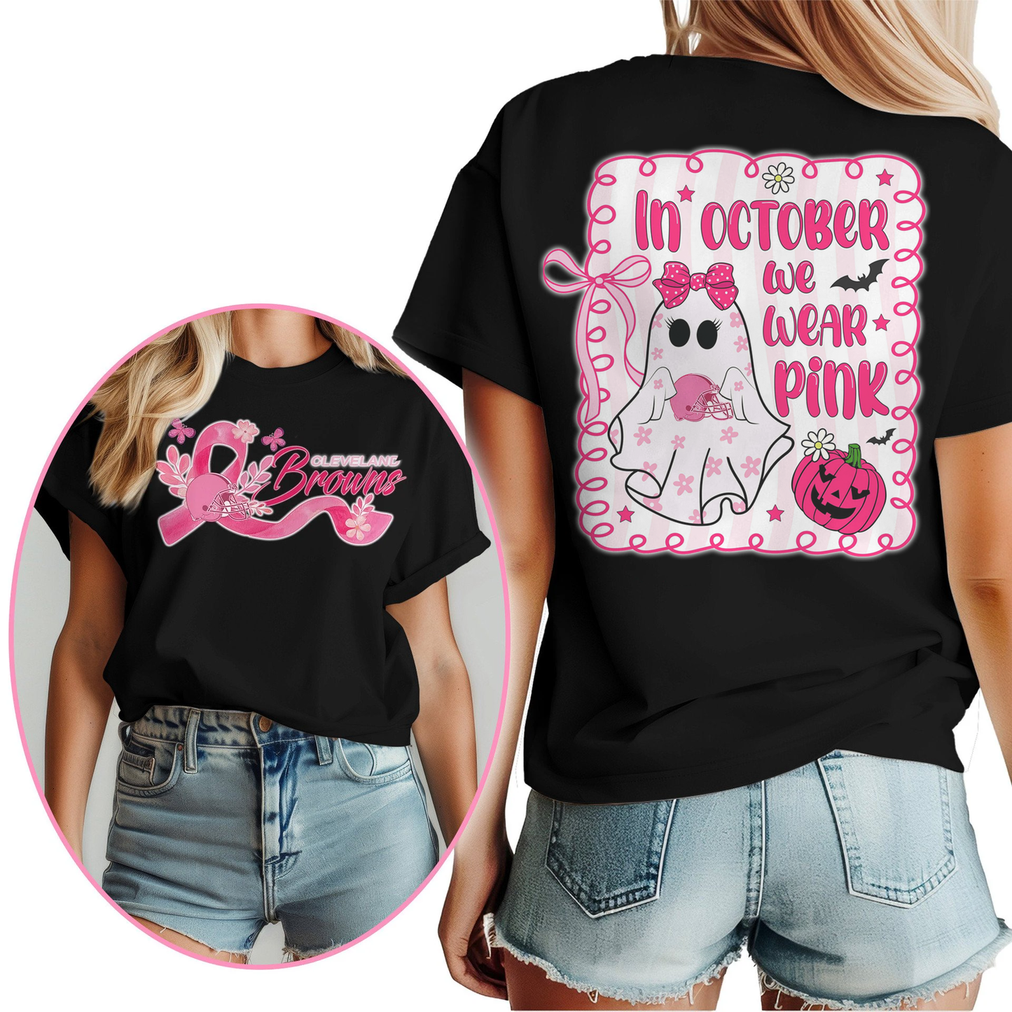 NFL CLE - In October We Wear Pink Shirt DDT NTL