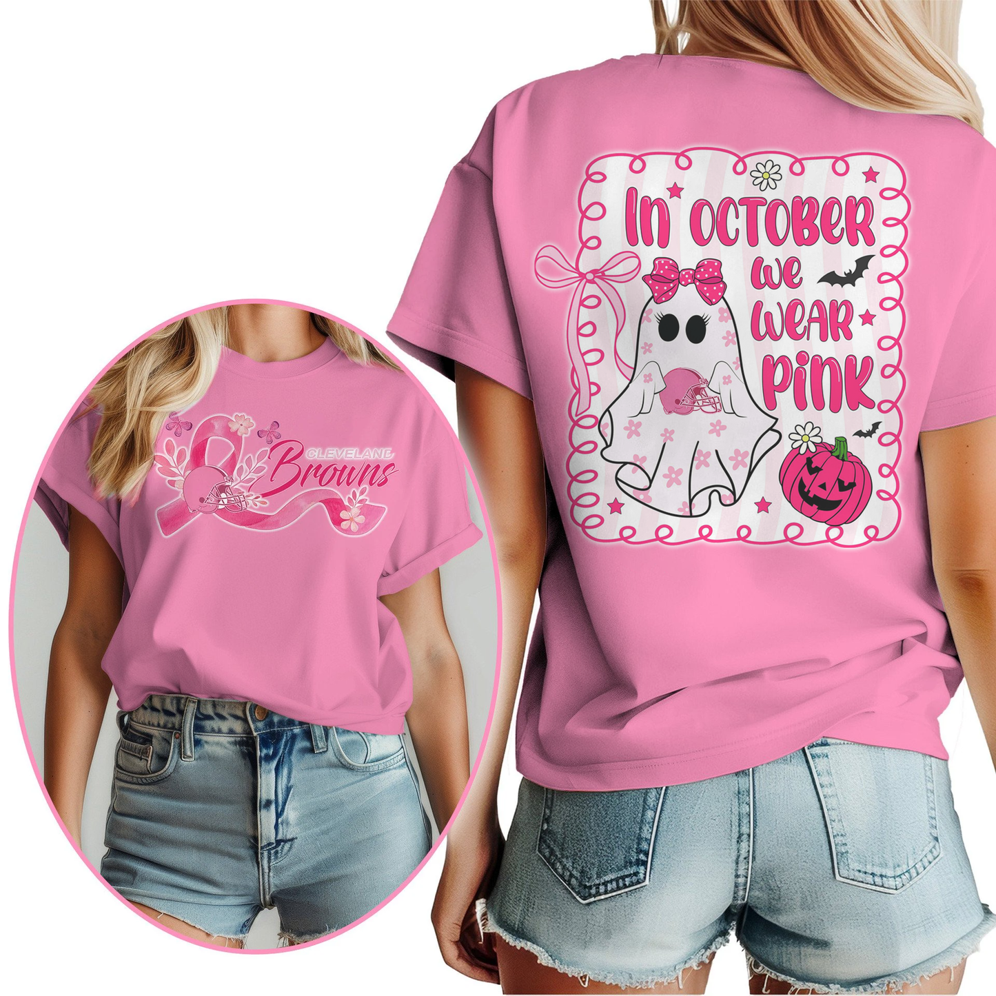 NFL CLE - In October We Wear Pink Shirt DDT NTL