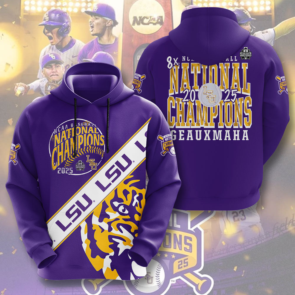 LSU Wins 2025 DI Baseball National Championship V28 Shirt DDT CTND