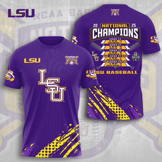LSU Wins 2025 DI Baseball National Championship V30 Shirt DDT CTND