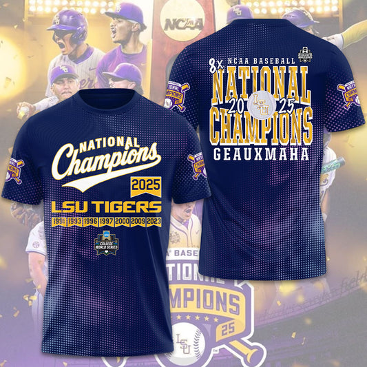 LSU Wins 2025 DI Baseball National Championship V31 Shirt DDT CTND