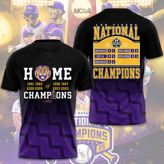 LSU Wins 2025 DI Baseball National Championship V33 Shirt DDT CTND