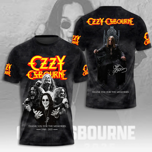 R.I.P Ozzy Osbourne Thank You For The Memories 3D Shirt V4 DatND DVT