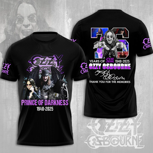 R.I.P Ozzy Osbourne Thank You For The Memories 3D Shirt V7 DatND DVT