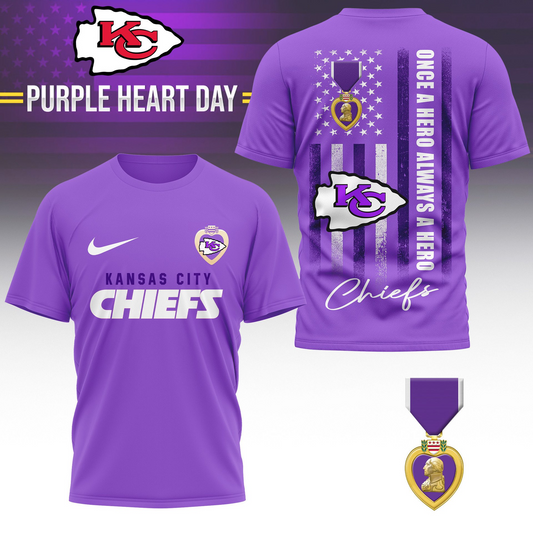 KCC Premium National Purple Hear Day 3D Shirt DDT TTV