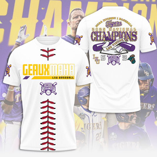 LSU Wins 2025 DI Baseball National Championship V37 Shirt DDT CTND