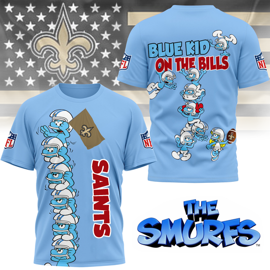 NOS Premium NFL x Smurfs 3D Shirt DDT 220725 CTND