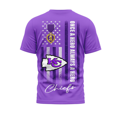 KCC Premium National Purple Hear Day 3D Shirt DDT TTV