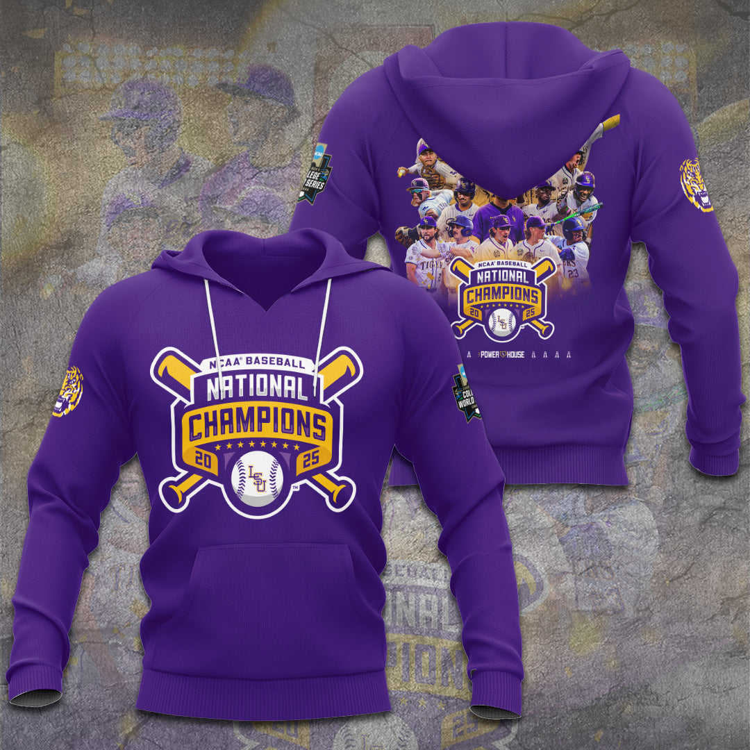 LSU Wins 2025 DI Baseball National Championship V40 Shirt DDT CTND