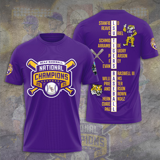 LSU Wins 2025 DI Baseball National Championship V41 Shirt DDT CTND