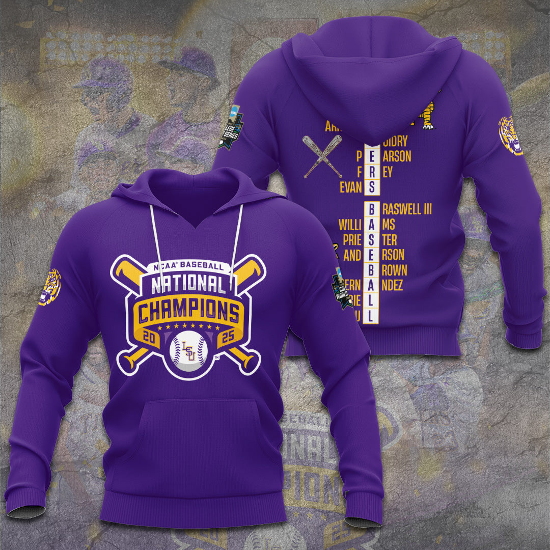 LSU Wins 2025 DI Baseball National Championship V41 Shirt DDT CTND