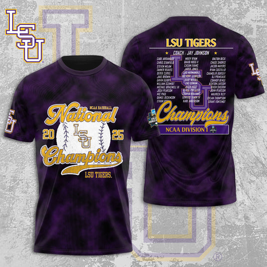 LSU Wins 2025 DI Baseball National Championship V43 Shirt DDT CTND