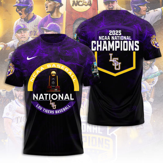 LSU Wins 2025 DI Baseball National Championship V44 Shirt DDT CTND