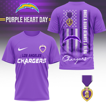 LAC Premium National Purple Hear Day 3D Shirt DDT TTV