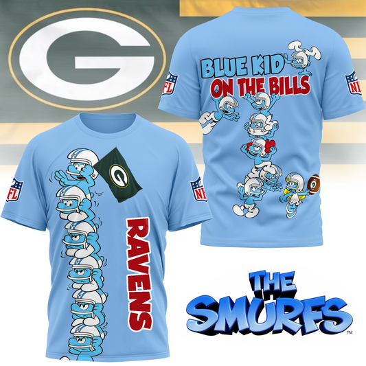 GBP Premium NFL x Smurfs 3D Shirt DDT 210725 CTND