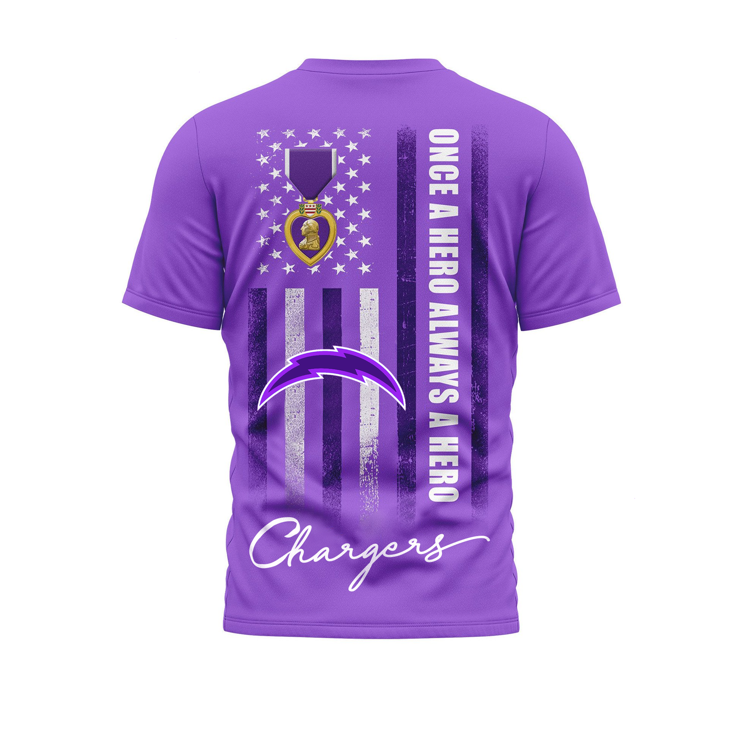 LAC Premium National Purple Hear Day 3D Shirt DDT TTV