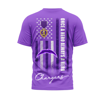 LAC Premium National Purple Hear Day 3D Shirt DDT TTV