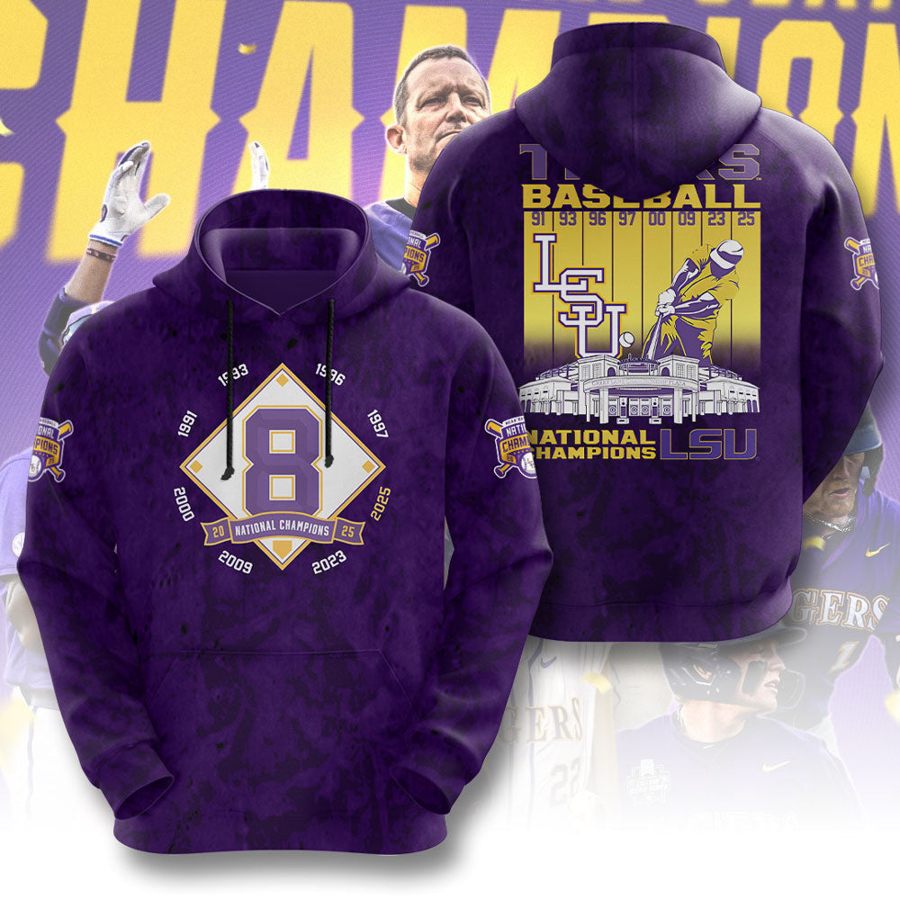 LSU Wins 2025 DI Baseball National Championship V45 Shirt DDT CTND