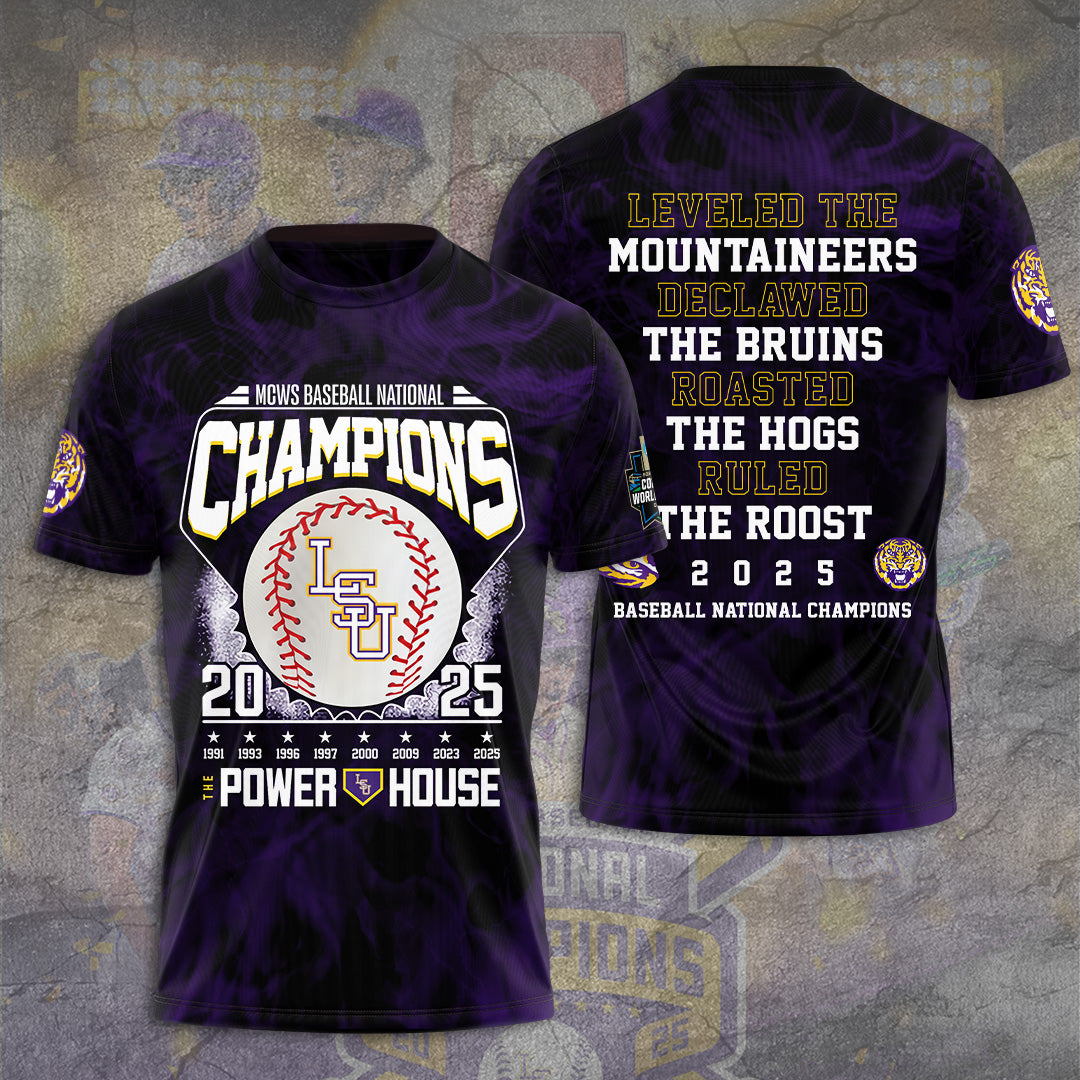 LSU Wins 2025 DI Baseball National Championship V47 Shirt DDT CTND