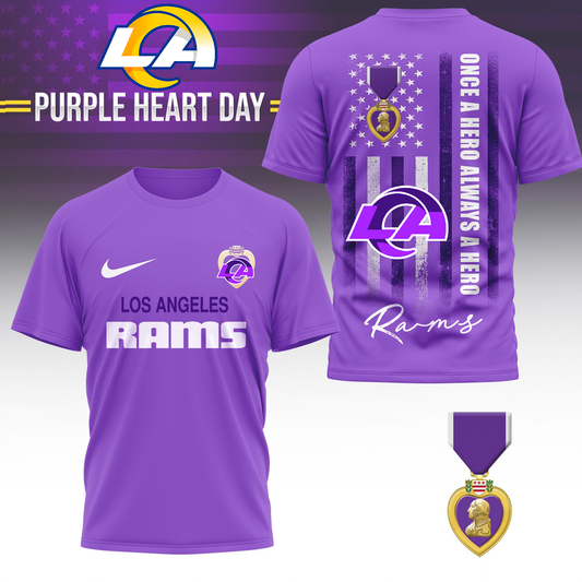 LAR Premium National Purple Hear Day 3D Shirt DDT TTV
