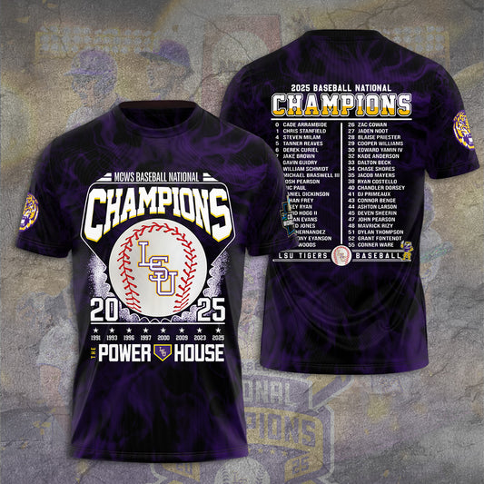 LSU Wins 2025 DI Baseball National Championship V49 Shirt DDT CTND