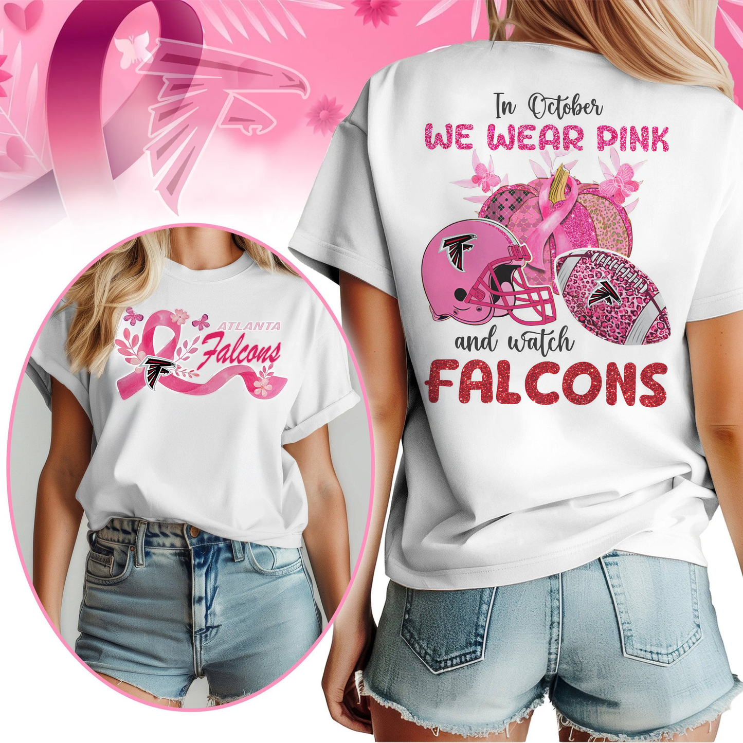 In October We Wear Pink And Watch AF Shirt DDT NTL