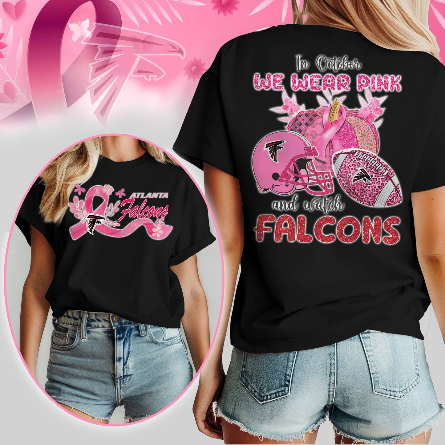 In October We Wear Pink And Watch AF Shirt DDT NTL
