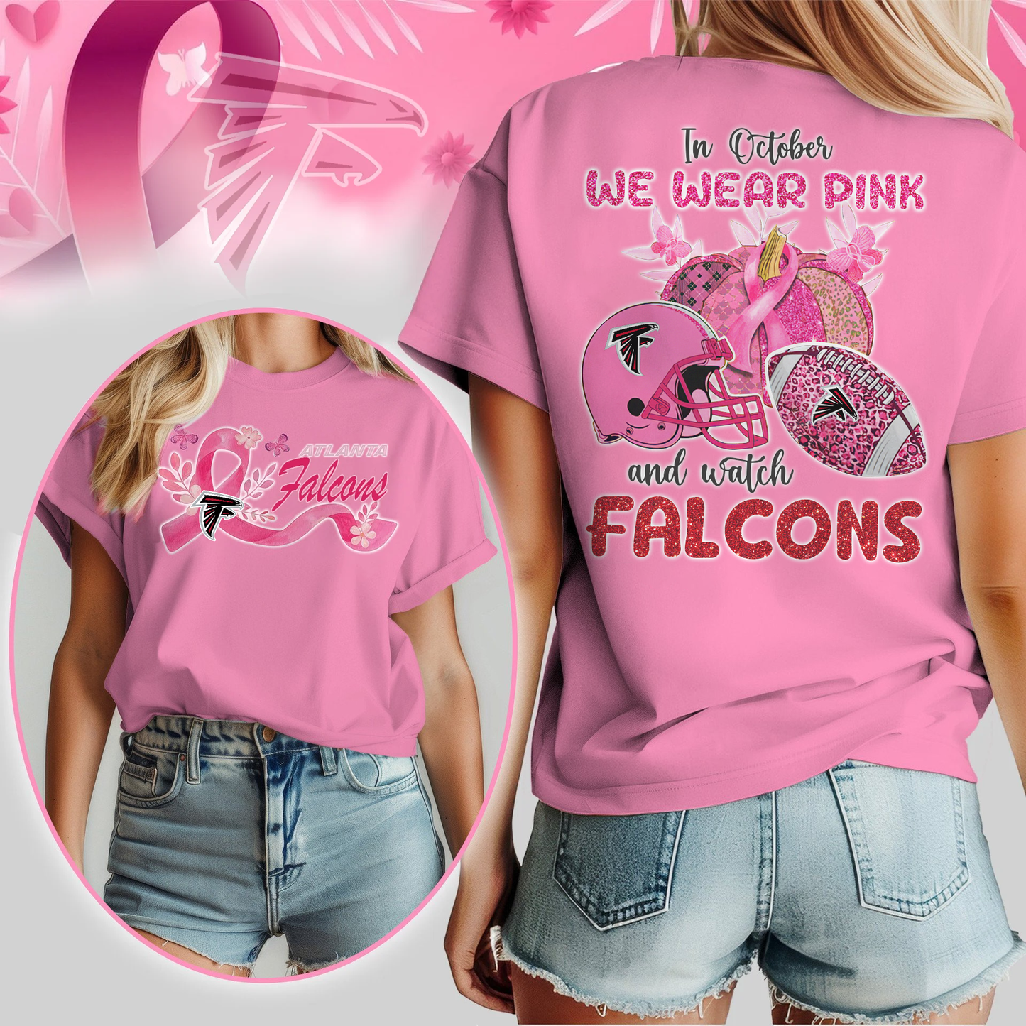 In October We Wear Pink And Watch AF Shirt DDT NTL