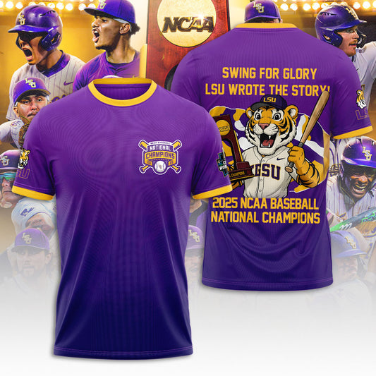 LSU Wins 2025 DI Baseball National Championship V51 Shirt DDT CTND