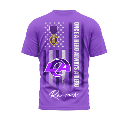 LAR Premium National Purple Hear Day 3D Shirt DDT TTV