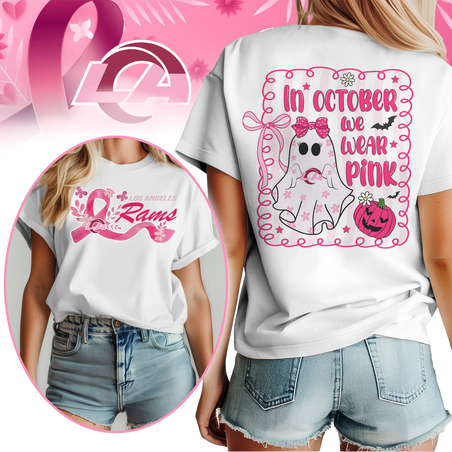 NFL LAR - In October We Wear Pink Shirt DDT NTL