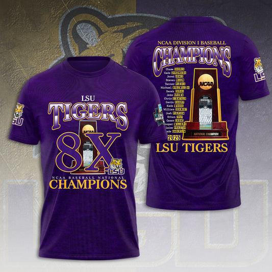 LSU Wins 2025 DI Baseball National Championship V53 Shirt DDT CTND