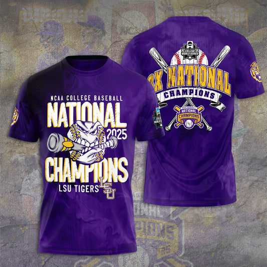 LSU Wins 2025 DI Baseball National Championship V55 Shirt DDT CTND
