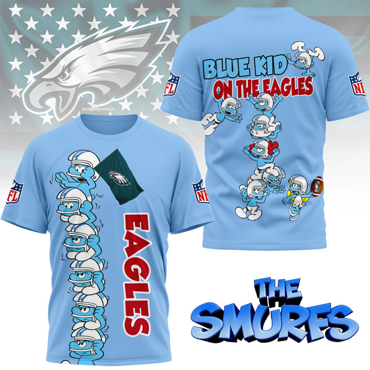 PE Premium NFL x Smurfs 3D Shirt DDT 210725 CTND