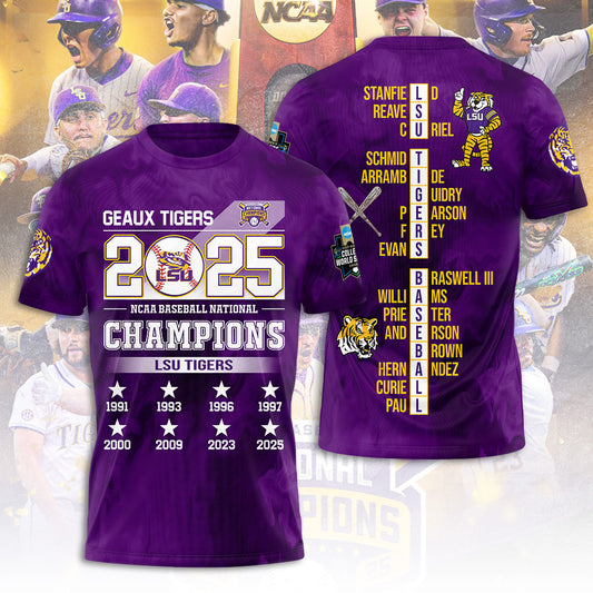LSU Wins 2025 DI Baseball National Championship V57 Shirt DDT CTND