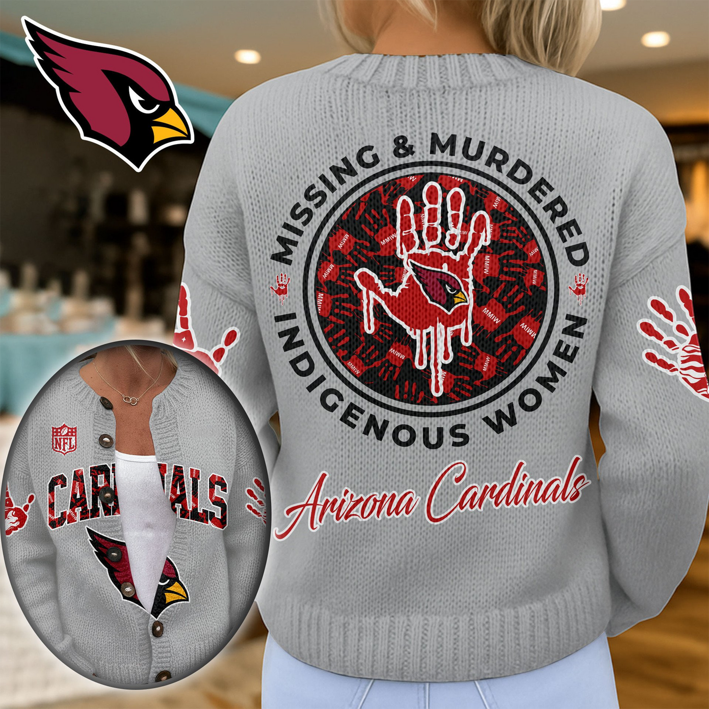 AC Premium NFL Cozy Knit Cardigan DDT NTL