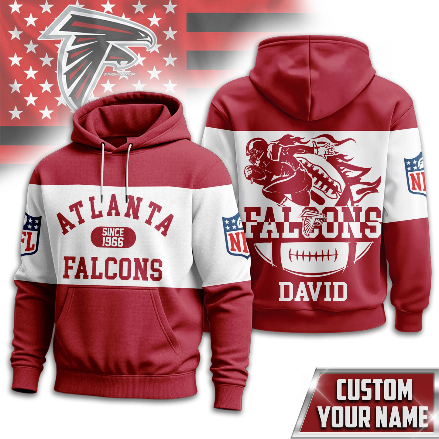 AF Premium NFL Touchdown Spirit Personalized Hoodie DDT CTND