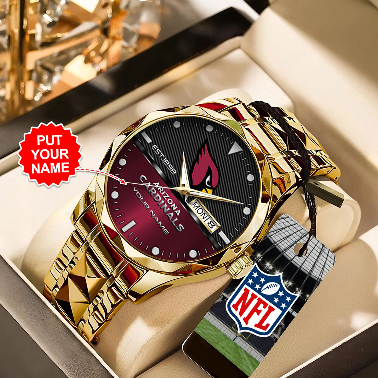ARI x NFL Alloy Luxury Quartz Watch DATND TANTD