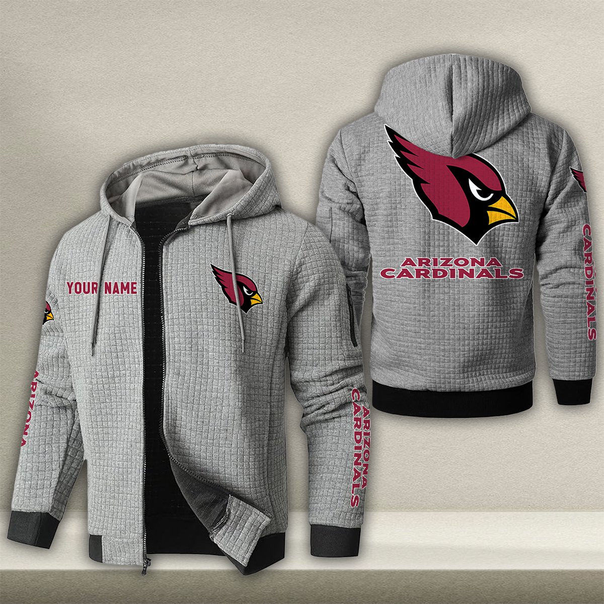 ARI x NFL Quilted Zip Hoodie DatND DVT