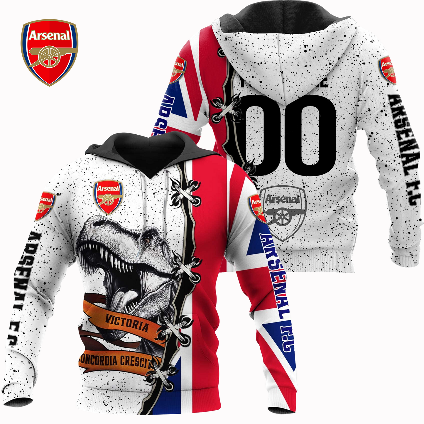 ARS x EPL UK Flag Mascot Design Shirt DDT CTND