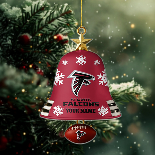 ATL x NFL Christmas Bell Ornament Custom Any Name DatND DVT