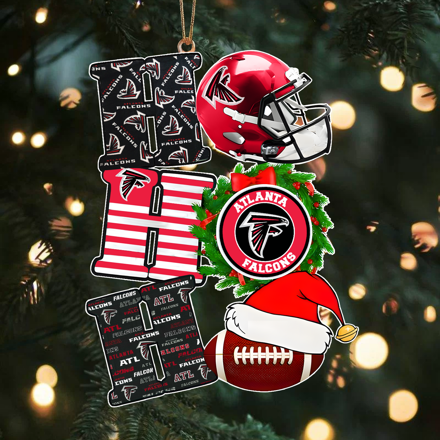 ATL x NFL Christmas Ho Ho Ho Ornament 0101 DatND ThuongNH