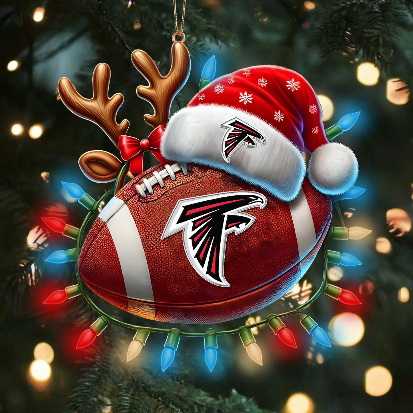 ATL x NFL Christmas Lights Football Ornament 0110 DatND ThuongNH
