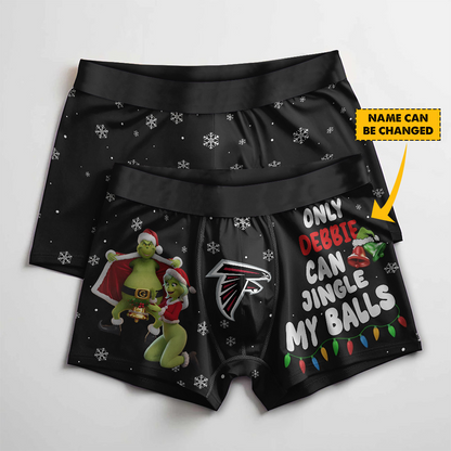 ATL x NFL Funny Grinch Men Boxers Personalized Any Name DatND DVT