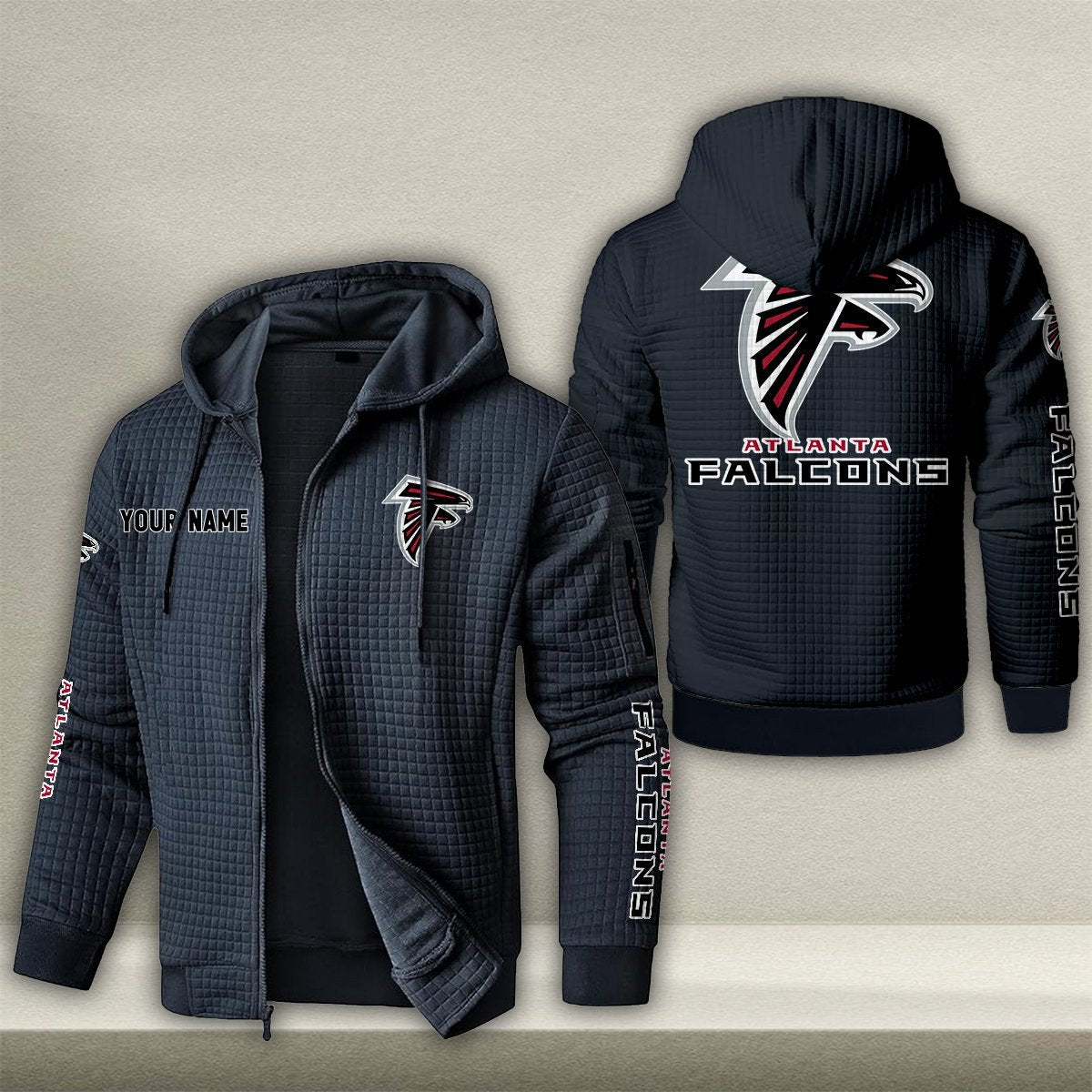 ATL x NFL Quilted Zip Hoodie DatND DVT