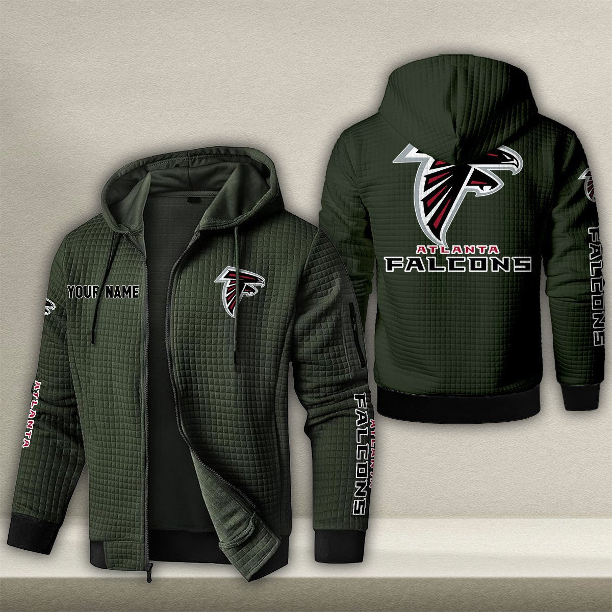 ATL x NFL Quilted Zip Hoodie DatND DVT