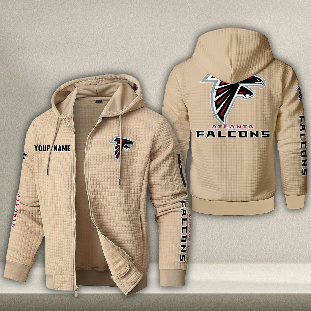 ATL x NFL Quilted Zip Hoodie DatND DVT
