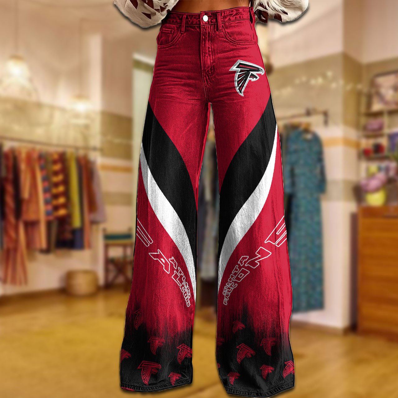 ATL x NFL Women's Casual Wide Leg Pants DATND TANTD 281025