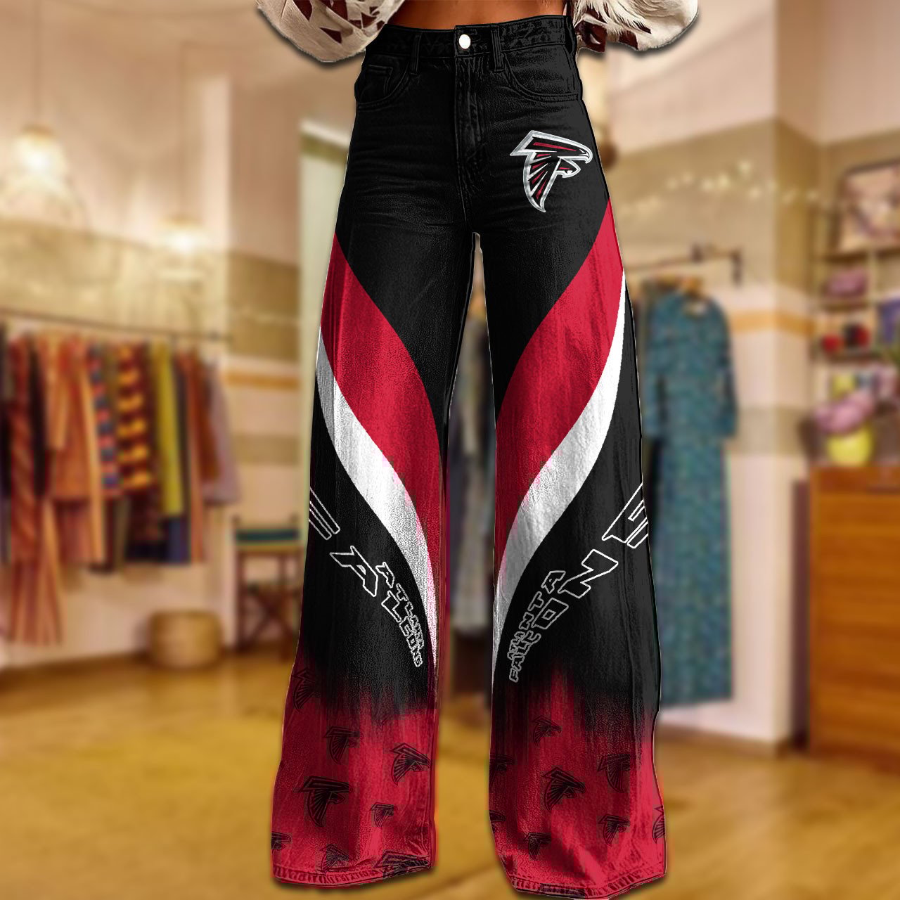 ATL x NFL Women's Casual Wide Leg Pants DATND TANTD 281025