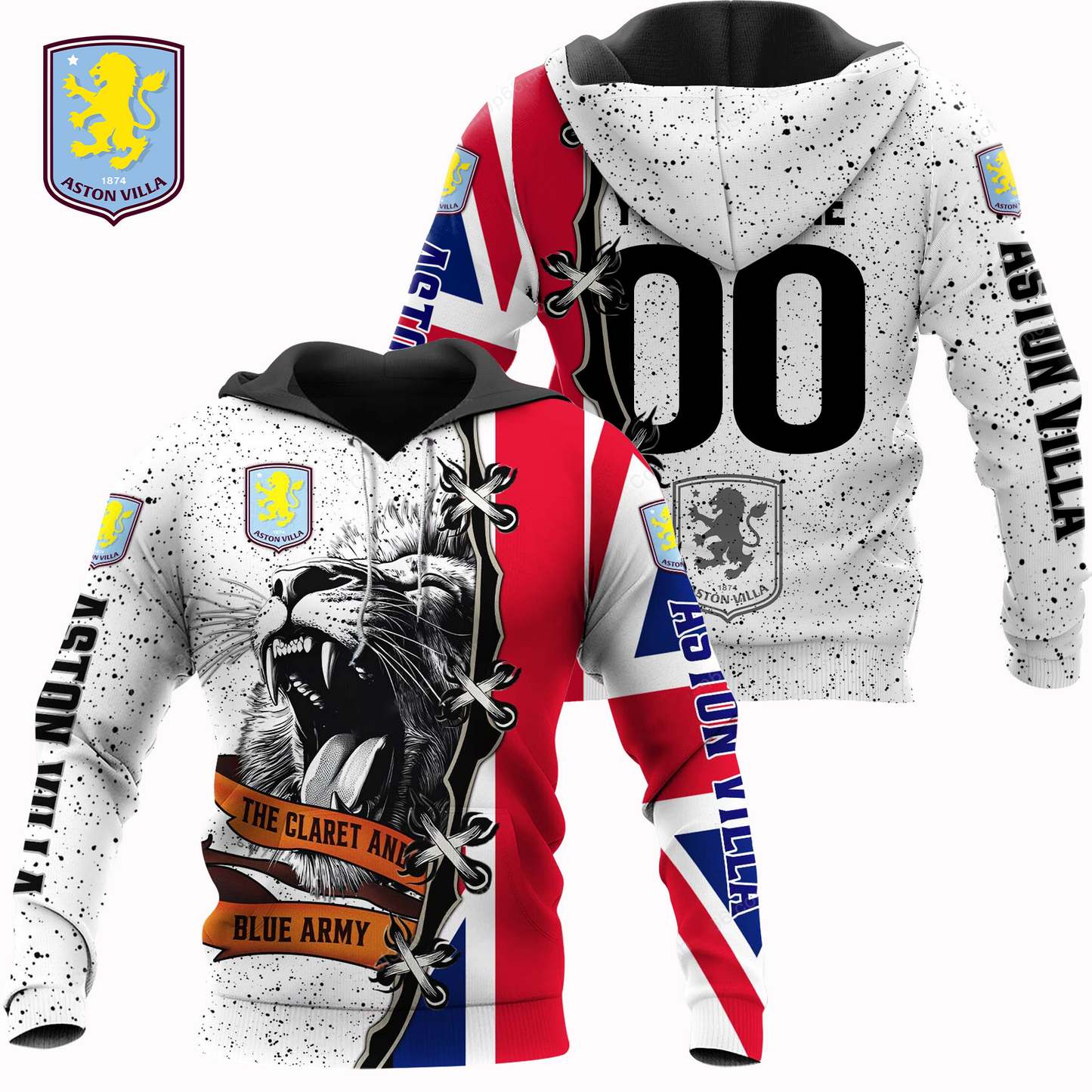 AV x EPL UK Flag Mascot Design Shirt DDT CTND
